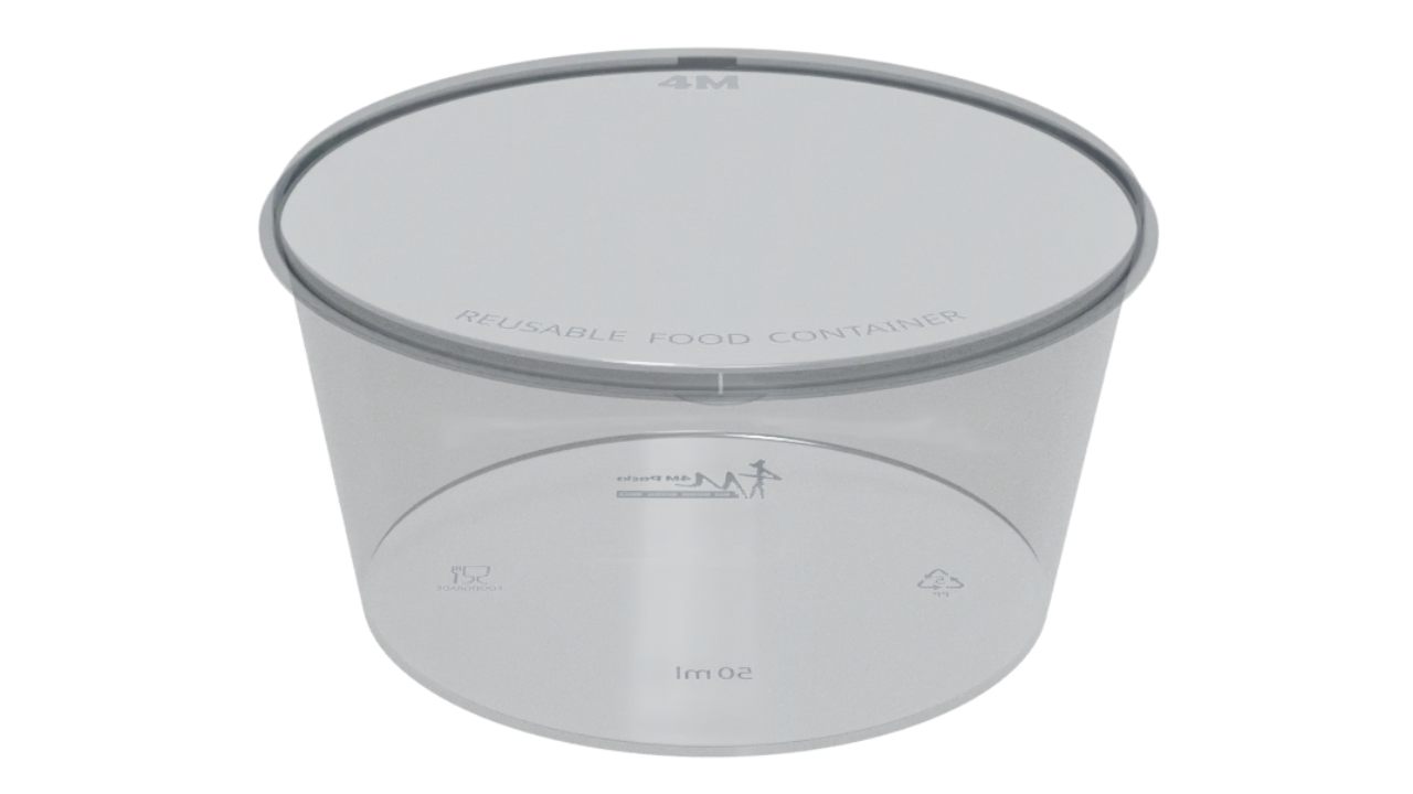50 ml Hinged   Round Container